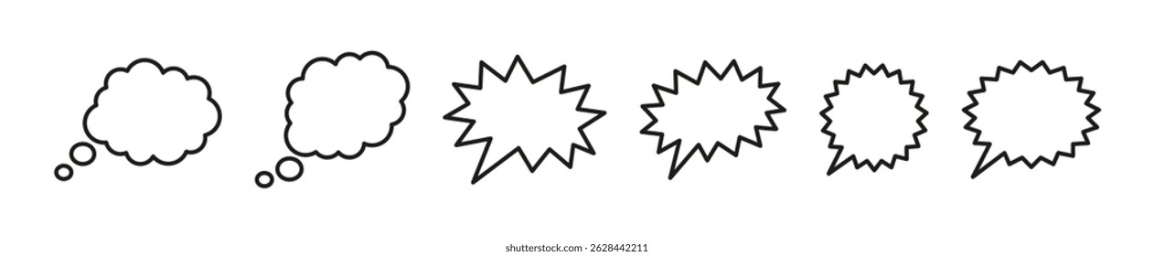 Communication speech bubbles isolated on transparent background, vector 10 eps.