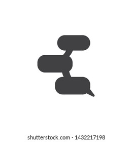 Communication speech bubbles vector icon. filled flat sign for mobile concept and web design. Chat message comment glyph icon. Conversation symbol, logo illustration. Vector graphics