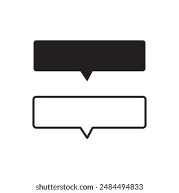 Communication, speech square vector icon. simple flat black trendy style illustration on white background..eps