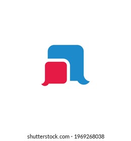 communication square talk colorful design logo vector