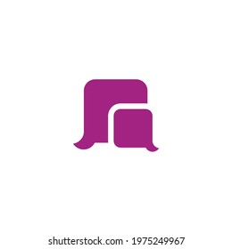 communication square talk geometric design logo vector