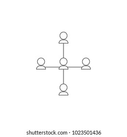 communication of staff icon. Element for mobile concept and web apps. Thin line  icon for website design and development, app development. Premium icon on white background