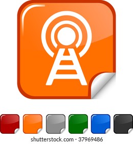 Communication  sticker icon. Vector illustration.