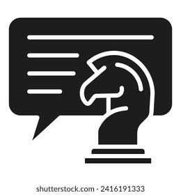 Communication Strategy icon line vector illustration