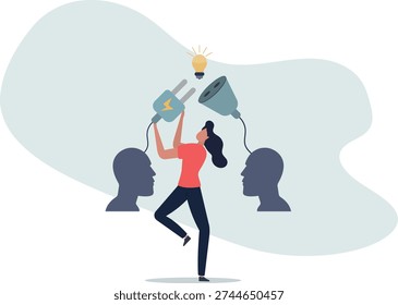 Communication for success, connect idea or understanding, agreement or solving problem together, cooperation or collaboration concept,person's life situation and his activities.