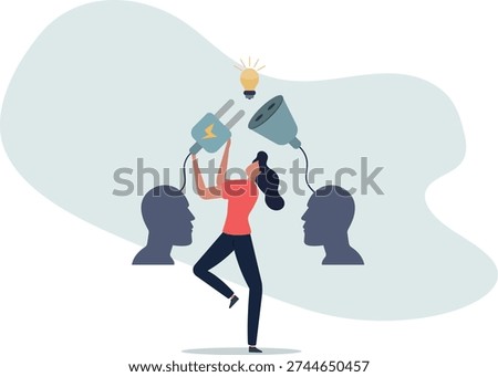 Communication for success, connect idea or understanding, agreement or solving problem together, cooperation or collaboration concept,person's life situation and his activities.