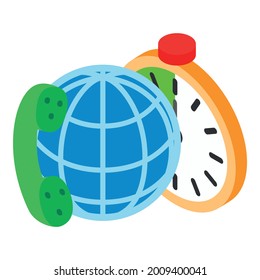 Communication support icon. Isometric illustration of communication support vector icon for web
