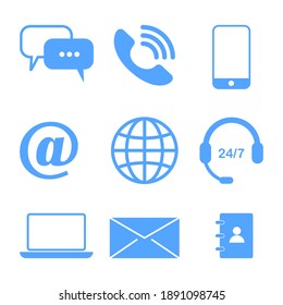 Communication symbols, great design for any purposes. Website card icon set. Stock image. EPS 10.