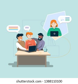 Communication system online connect the face-to-face communication application