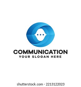 Communication Talk Gradient Logo Design