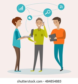 communication. team. people. vector illustration