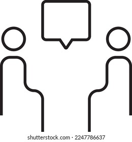 communication teamwork icon. Modern icon in flat style. Vector illustration with business theme. Detailed outline icon