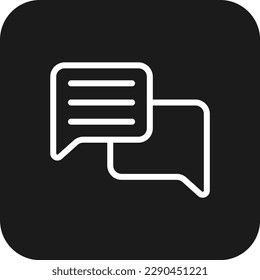 Icono de Gestión y trabajo en equipo de comunicación con estilo de línea rellena en negro. tecnología, chat, gente, social, conversación, red, colaboración. Ilustración del vector
