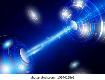 Communication technology abstract background vector illustration 3d