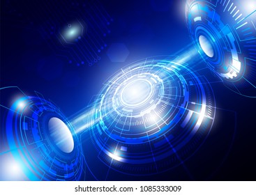 Communication technology abstract background vector illustration 3d