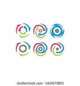 communication technology abstract logo vector icon