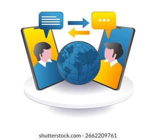 Tecnología de comunicación entre el mundo y los smartphones