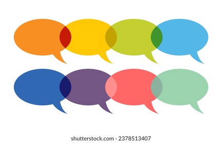 Communication technology colorful speech bubbles