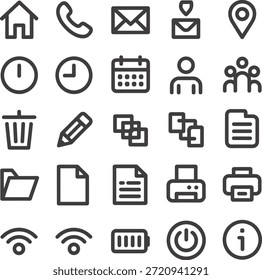 Conjunto de Ícones de Conectividade de Comunicação e Tecnologia