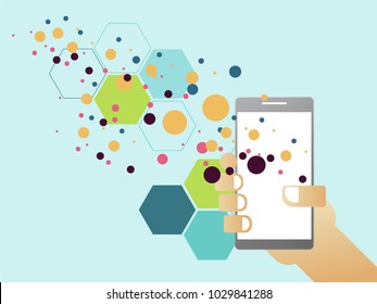 Communication technology device background concept