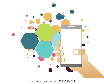 Communication technology device background concept