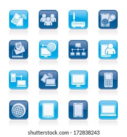 Communication and technology equipment icons - vector icon se
