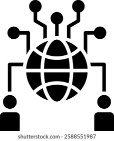 Communication Technology Icon Glyph Vector Illustration