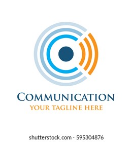 Communication Technology Logo Design Template.