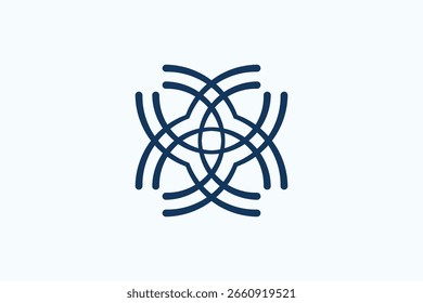 Communication technology logo design vector template. Four direction communication symbol. Arrow icon.