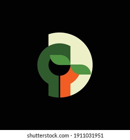 Tecnología de la comunicación con un concepto moderno de hoja verde