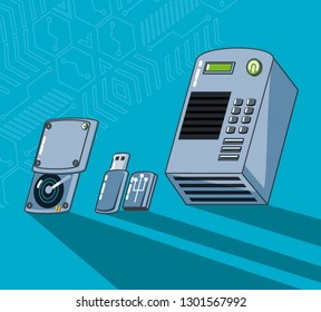 communication technology set gadgets