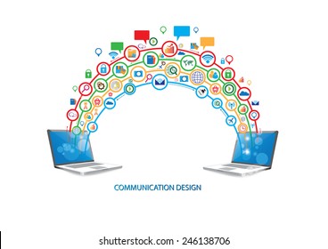 Communication technology vector design