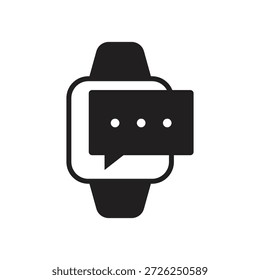 Texto de comunicación e icono de glifo de chat