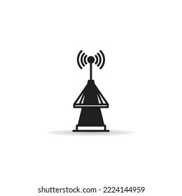icono de torre de comunicación sobre fondo blanco