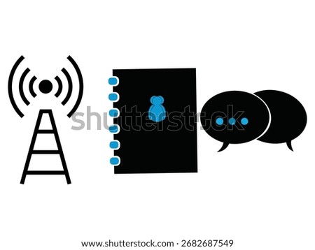 Communication and Tower Icon set 