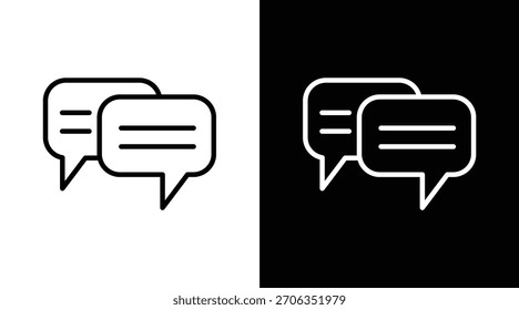 Versión de comunicación de dos tonos en fondo blanco y negro
