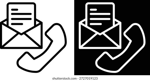 Versión de comunicación de dos tonos en fondo blanco y negro
