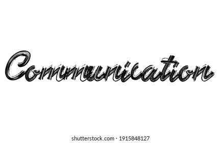 Tipografía de la comunicación Texto negro Mano escrita Pincel letra de letra dibujada frase decorativa letra del guión sobre el fondo blanco para los dichos