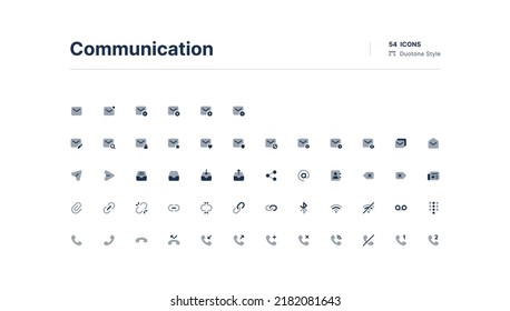 UI-Symbole für Kommunikation Pack-Duotstil