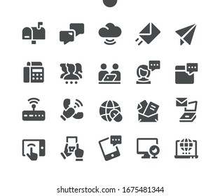 Communication UI Pixel Perfect Well-crafted Vector Solid Icons 48x48 Ready for 24x24 Grid for Web Graphics and Apps. Simple Minimal Pictogram