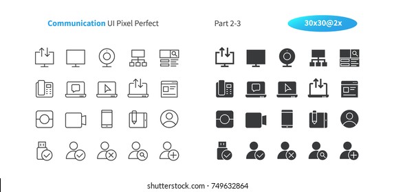 Communication UI Pixel Perfect Well-crafted Vector Thin Line And Solid Icons 30 2x Grid for Web Graphics and Apps. Simple Minimal Pictogram Part 2-3