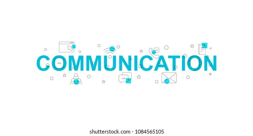 Contact Us Vector Banner Word Line Stock Vector (Royalty Free) 1084565024