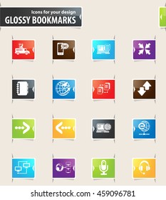 Communication vector bookmark icons for your design