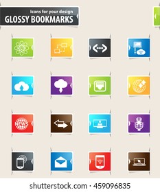 Communication vector bookmark icons for your design
