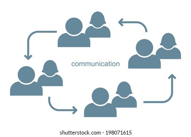 communication. vector concept background. eps8