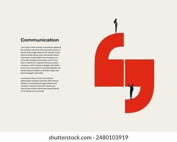 Communication vector concept. Symbol of business conversation, negotiation. Minimal design eps10 illustration.