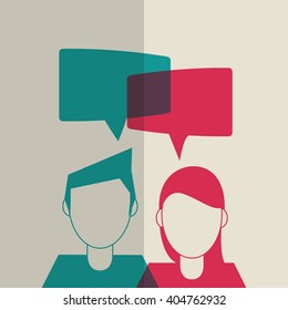 Communication  vector design, editable graphic