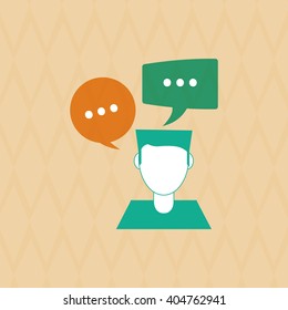 Communication  vector design, editable graphic