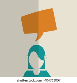 Communication  vector design, editable graphic