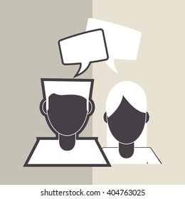 Communication  vector design, editable graphic